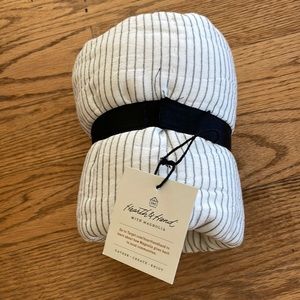 Hearth & Hand Euro Sham Microstripe Gray